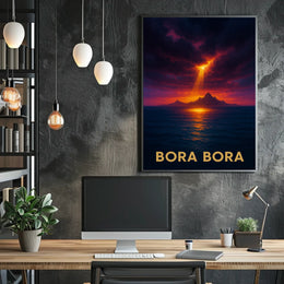 Bora Bora Sunset Poster
