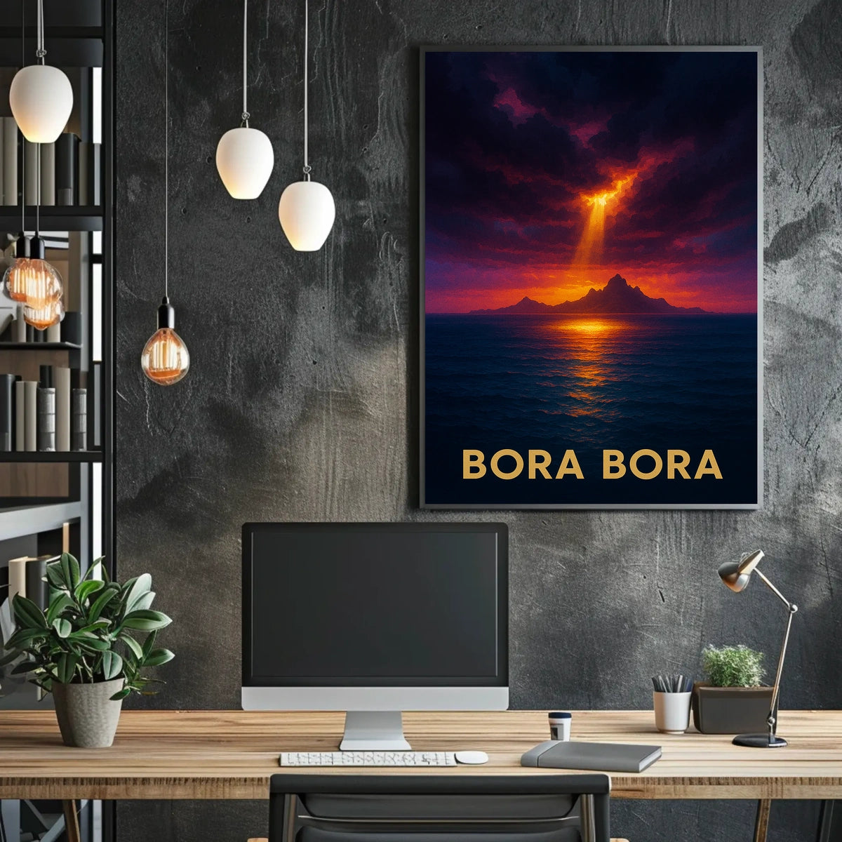 Bora Bora Sunset Poster