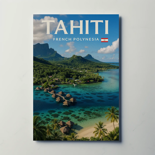 Tahiti French Polynesia Tropical Island Paradise Poster