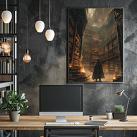 Towering Library Fantasy Adventure Poster PosterGoat