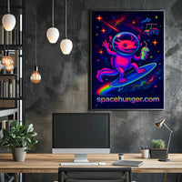 Axolotl Cosmic Adventure in Space or Astronomy Poster