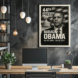 Barack Obama 44th President of the United States Digital Montaje Poster