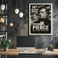 Franklin Pierce 14th President of the United States Digital Montaje Poster