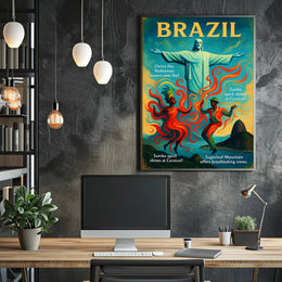 Christ the Redeemer and the Spirit of Carnival Poster PosterGoat