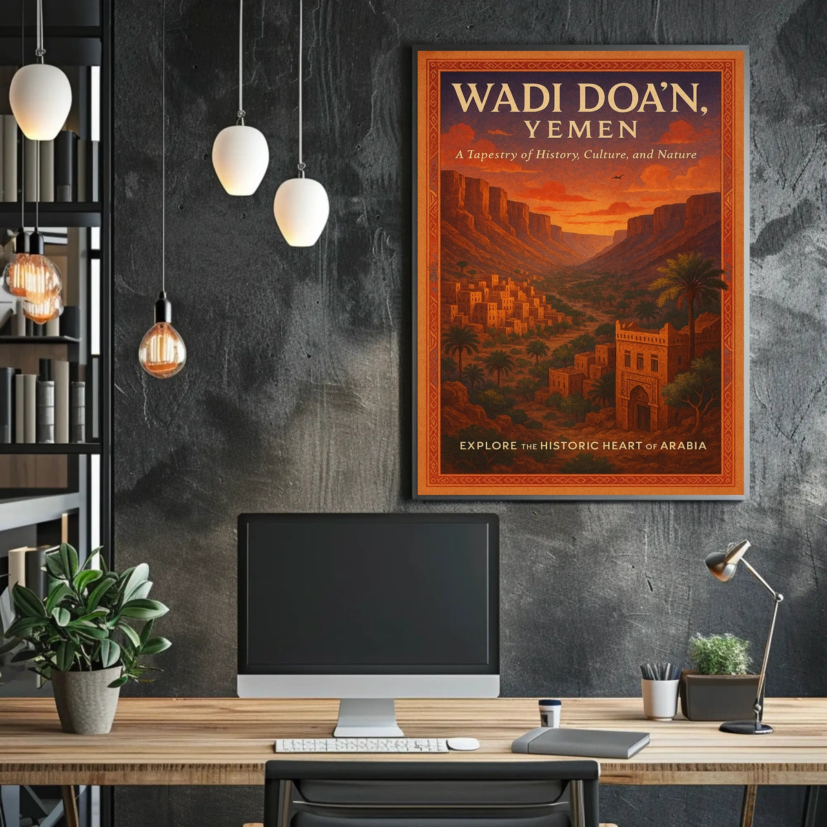 Wadi Doan, Yemen A Tapestry Of Poster