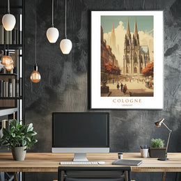Cologne Cathedral in Autumn Poster PosterGoat