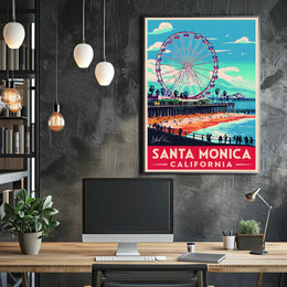 Santa Monica Beach Vibes Poster