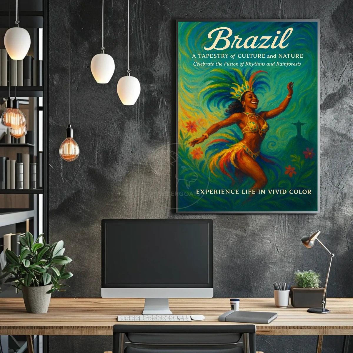 Brazilian Carnival Dance Captures Cultural Heritage Poster