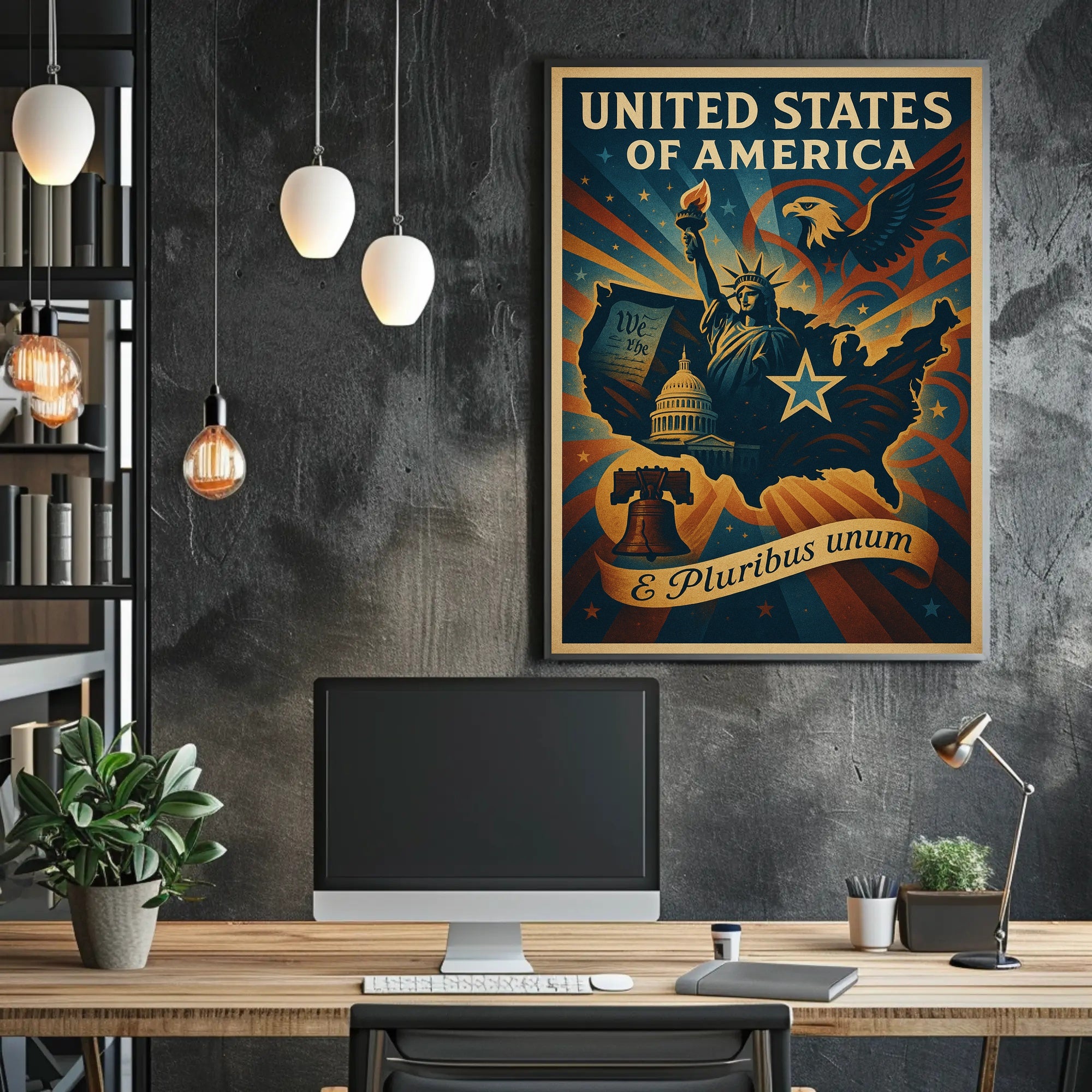 United States of America E Pluribus Unum Poster PosterGoat