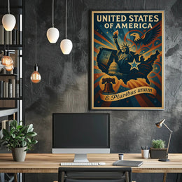 United States of America E Pluribus Unum Poster PosterGoat