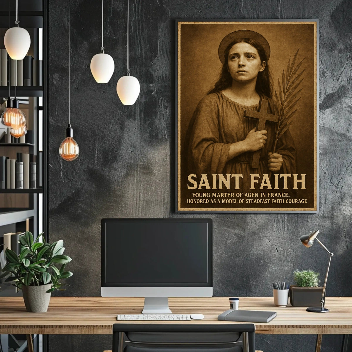 Saint Faith Young Martyr Of Agen Poster