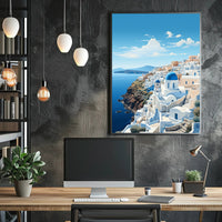 Santorini Serenity Poster PosterGoat