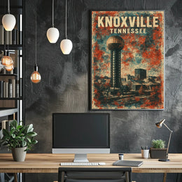 Knoxville Sunsphere Vintage Travel Poster