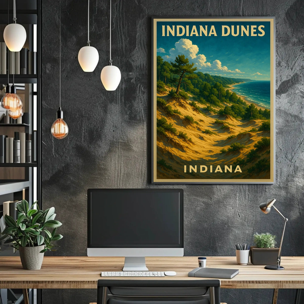 Indiana Dunes Scenic Landscape Poster