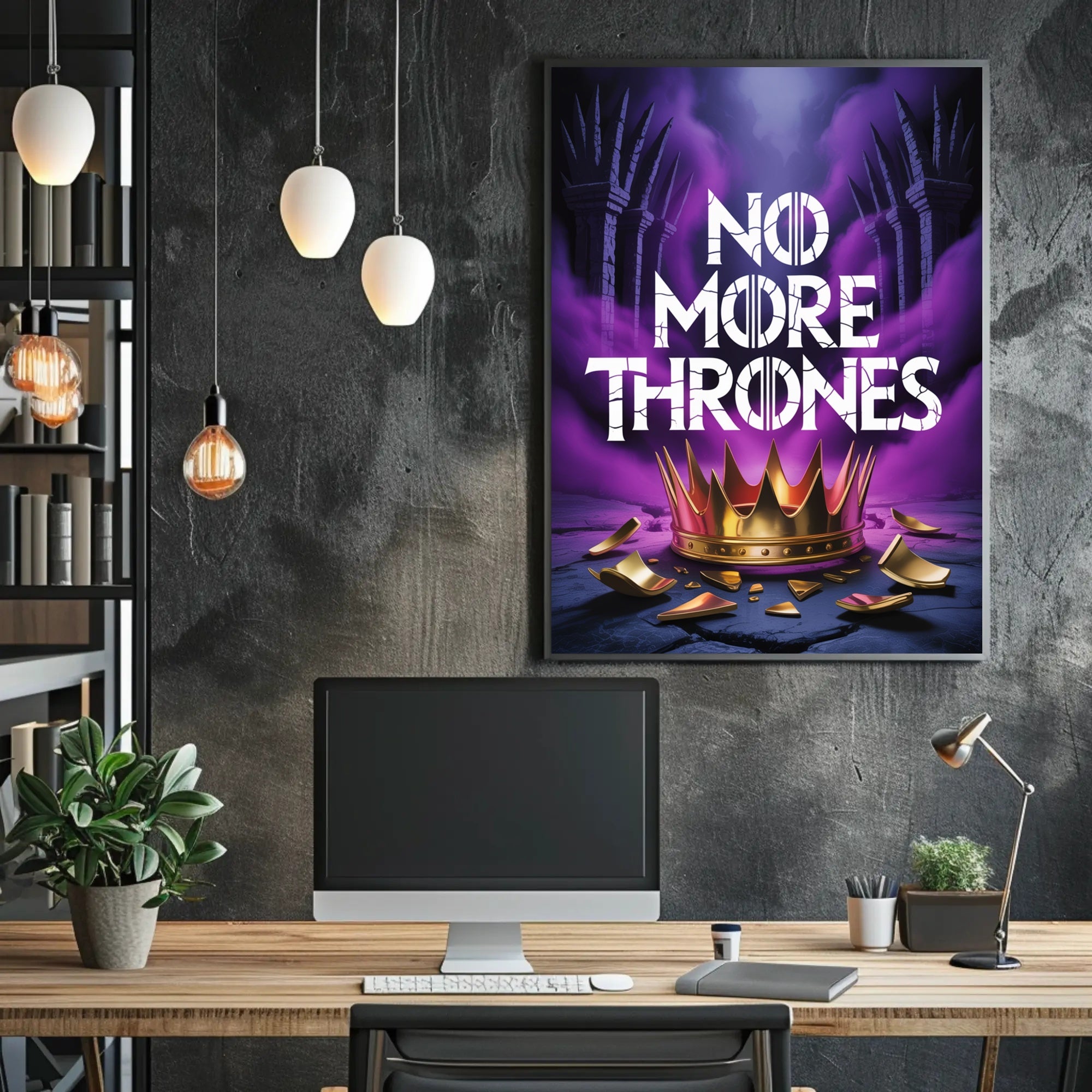 Shattered Crown: Dramatic Medieval Fantasy Mythology Poster