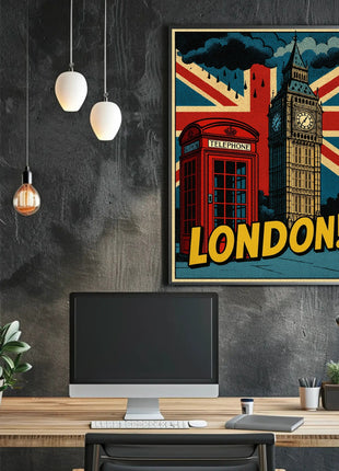 Lively London Landmarks: A Pop Culture Poster