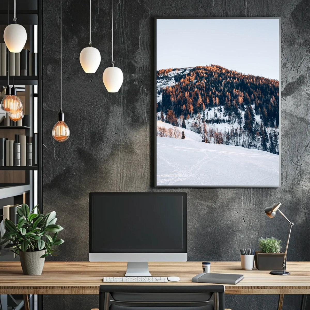 Winter Mountain Serenity Poster