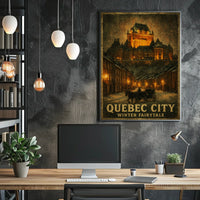 Quebec City Winter Fairytale Poster