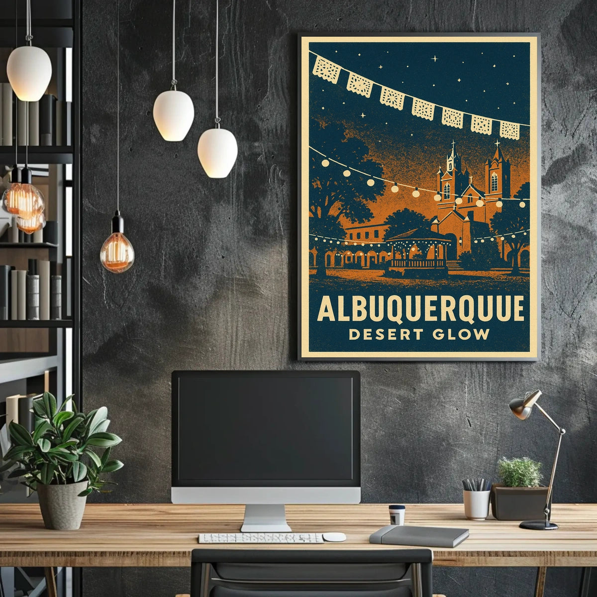 Albuquerque Desert Glow Poster
