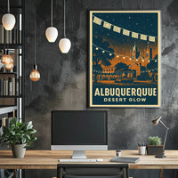 Albuquerque Desert Glow Poster