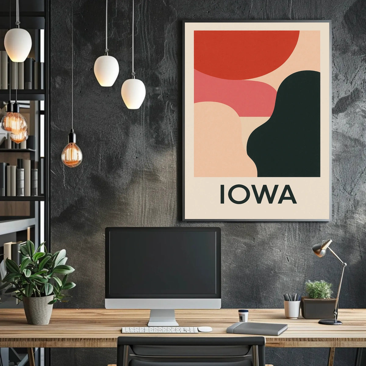 Abstract Iowa Poster