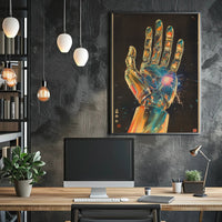 Futuristic Mechanical Hand Art Print Poster Home Decor PosterGoat