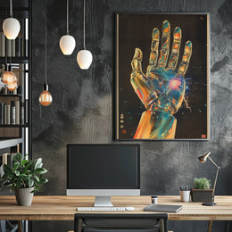 Futuristic Mechanical Hand Art Print Poster Home Decor PosterGoat