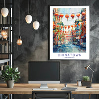 Chinatown San Francisco Watercolor Urban or Cityscape Poster PosterGoat