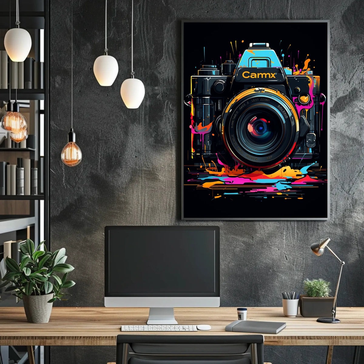Vibrant Camera Art Poster