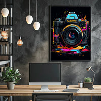 Vibrant Camera Art Poster