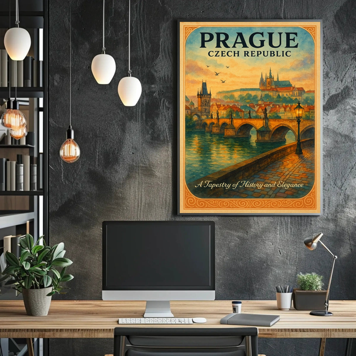 Prague A Tapestry of History and Elegance Poster
