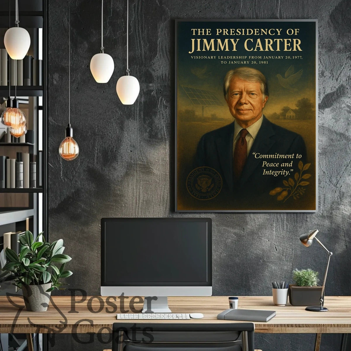 Jimmy Carter Era Vintage Historical or Presidential Poster