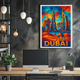 Vibrant Dubai Poster Premium Archival Print 18x24 For Homes