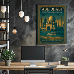 Abu Dhabi's Elegance: Tradition Meets Modernity Travel Poster