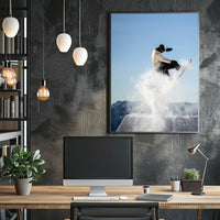 Snowboarder In Action Poster