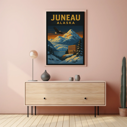 Juneau's Majestic Wilderness Adventure Travel Poster