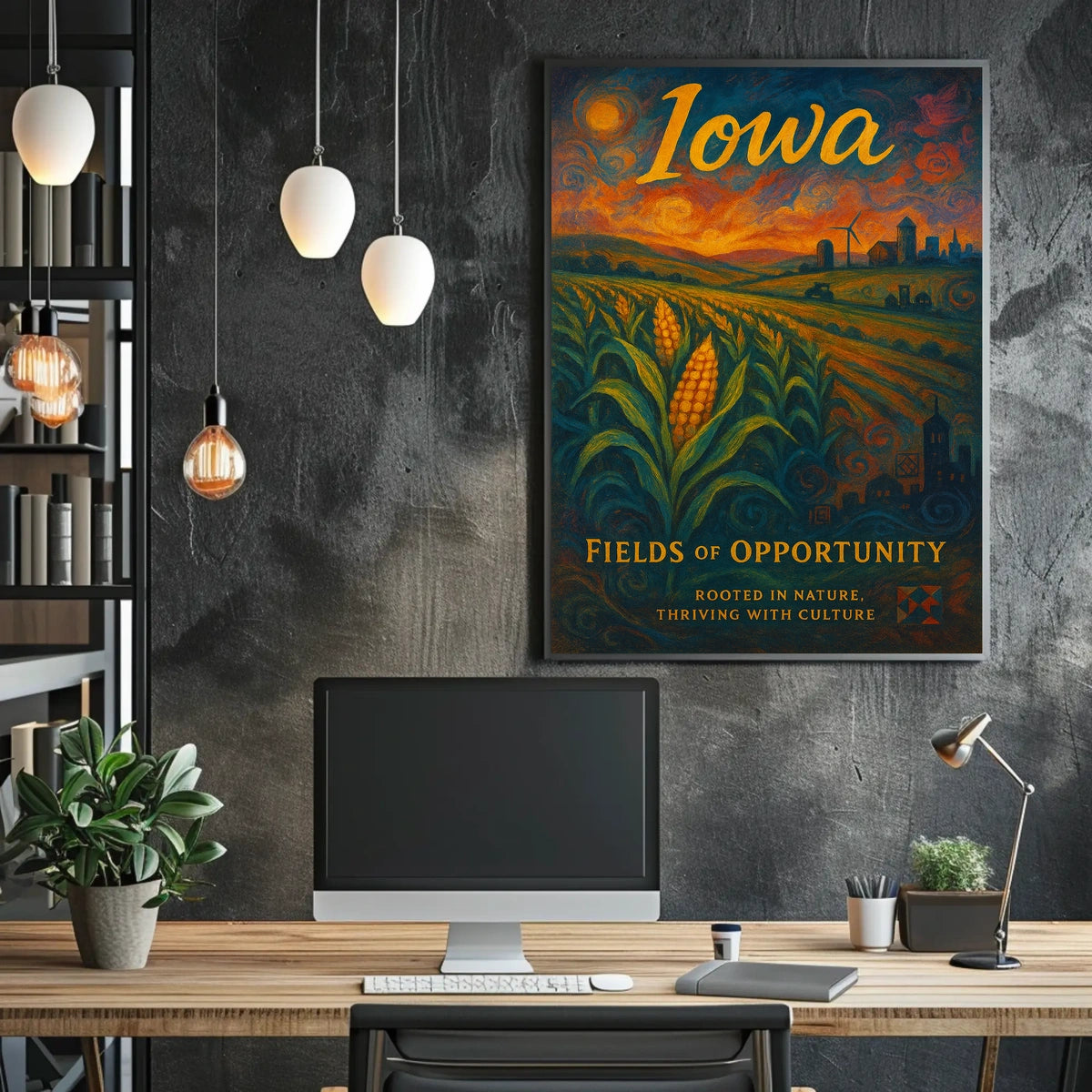Iowa Fields of Opportunity Nature Beauty Culture Poster