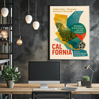 California Golden State Wall Art Print PosterGoat