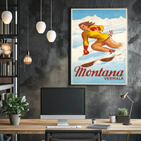 Montana Vermala Ski Resort Poster PosterGoat