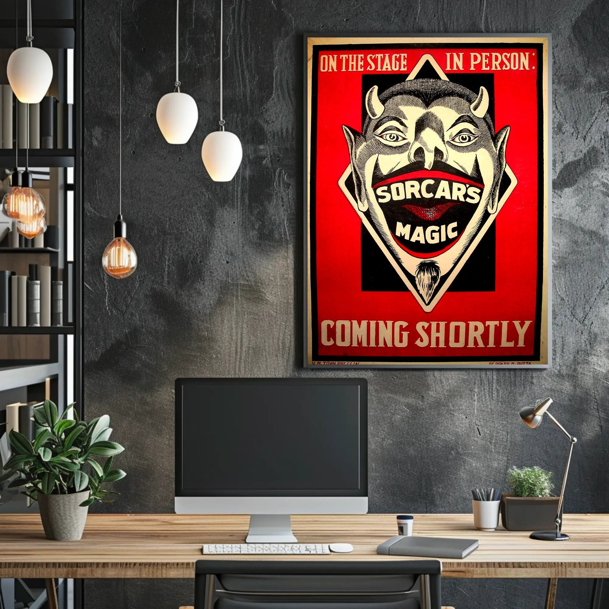 Vintage Devil Sorcar's Magic Show Theatrical Poster