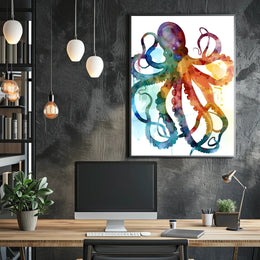 Vibrant Octopus Art Poster