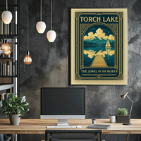 Torch Lake Vintage Travel Poster Wall Art