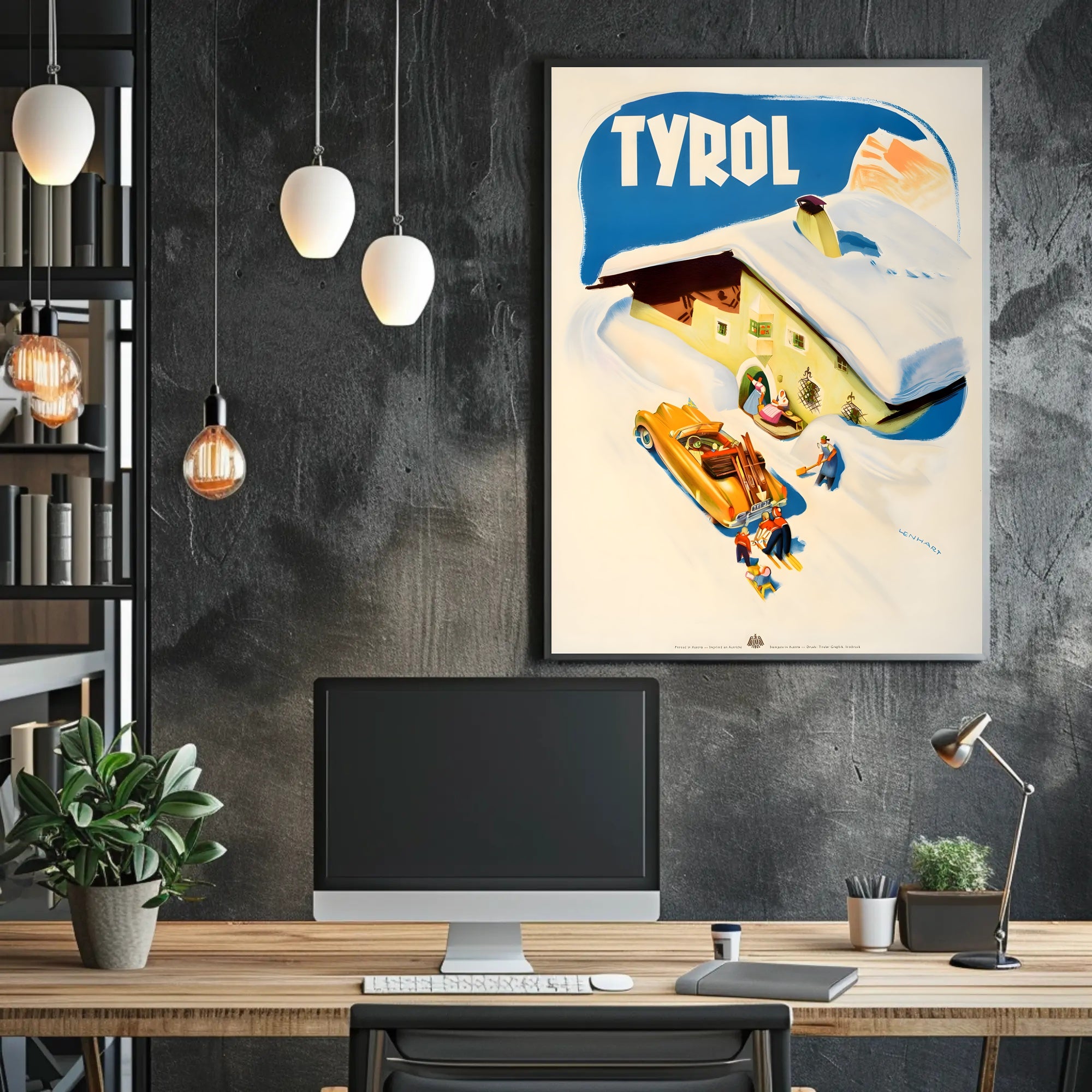 Tyrol Vintage Winter Tourism Travel Poster PosterGoat