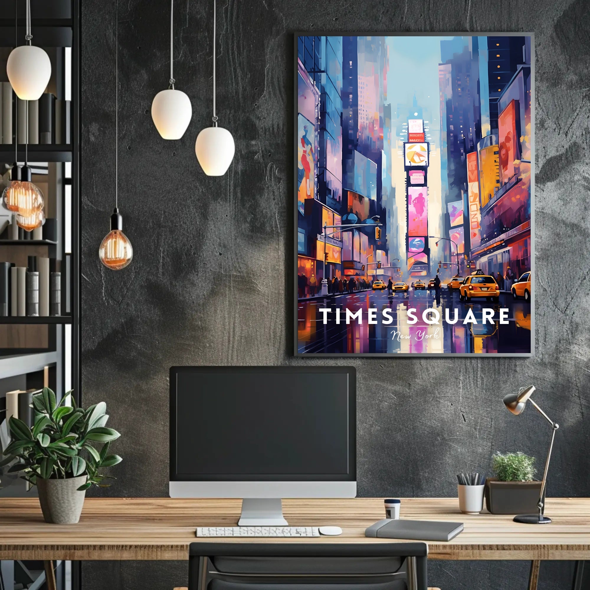 Times Square Vibrant Cityscape Art Print Urban or Cityscape Poster