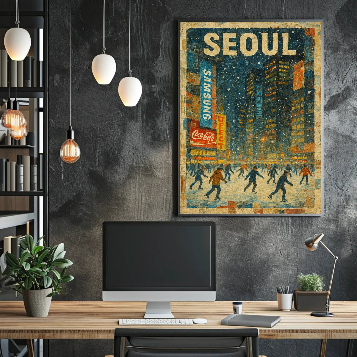 Winter Skating In Seoul Poster