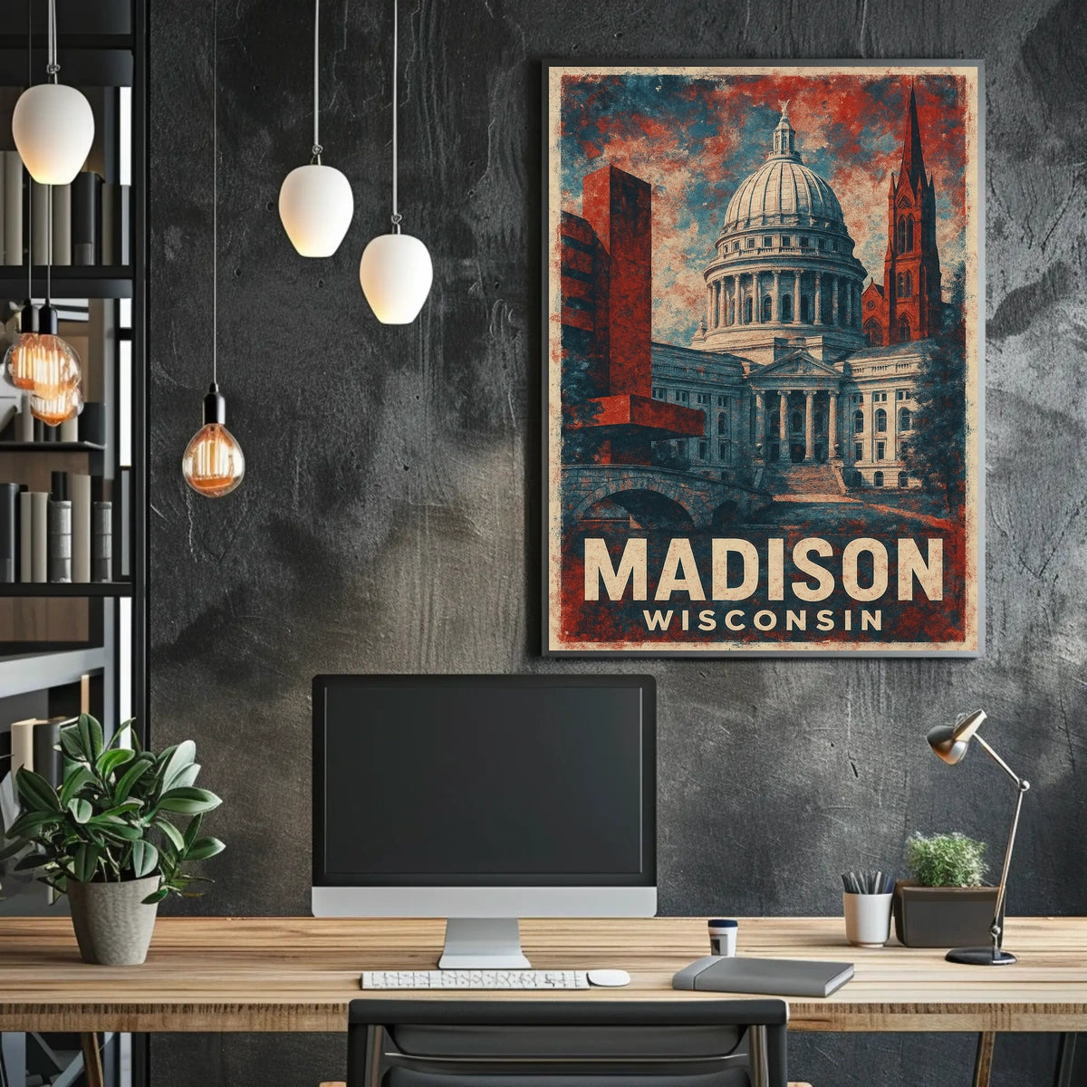 Madison, Wisconsin Landmark Poster
