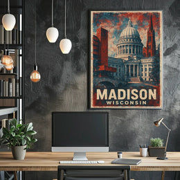 Madison, Wisconsin Landmark Poster