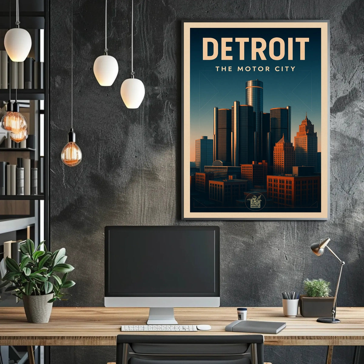 Detroit The Motor City Poster