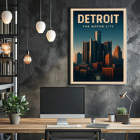 Detroit The Motor City Poster