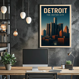 Detroit The Motor City Poster
